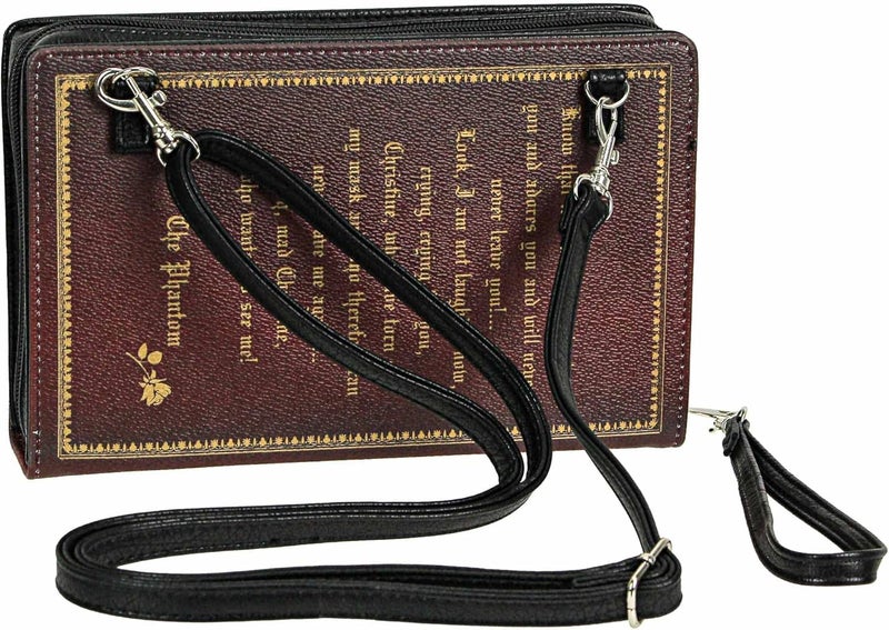 Things2Die4 Vinyl Phantom of the Opera Book Handbag Novelty Clutch Purse Crossbody Bag - Image 2